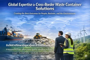 Global Expertise in Cross-Border Waste Container Solutions. Creaate the best outcones for people, business, and the environment. รับปรึกษาปัญหาตู้ยขยะข้ามพรมแดน เรามีทางออกที่ดีที่สุด สำหรับทุกคนและสิ่งแวดล้อม Bee of the Earth (www.beeofearth.com)